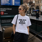 Come Back With A Warrant Front Tee - Front