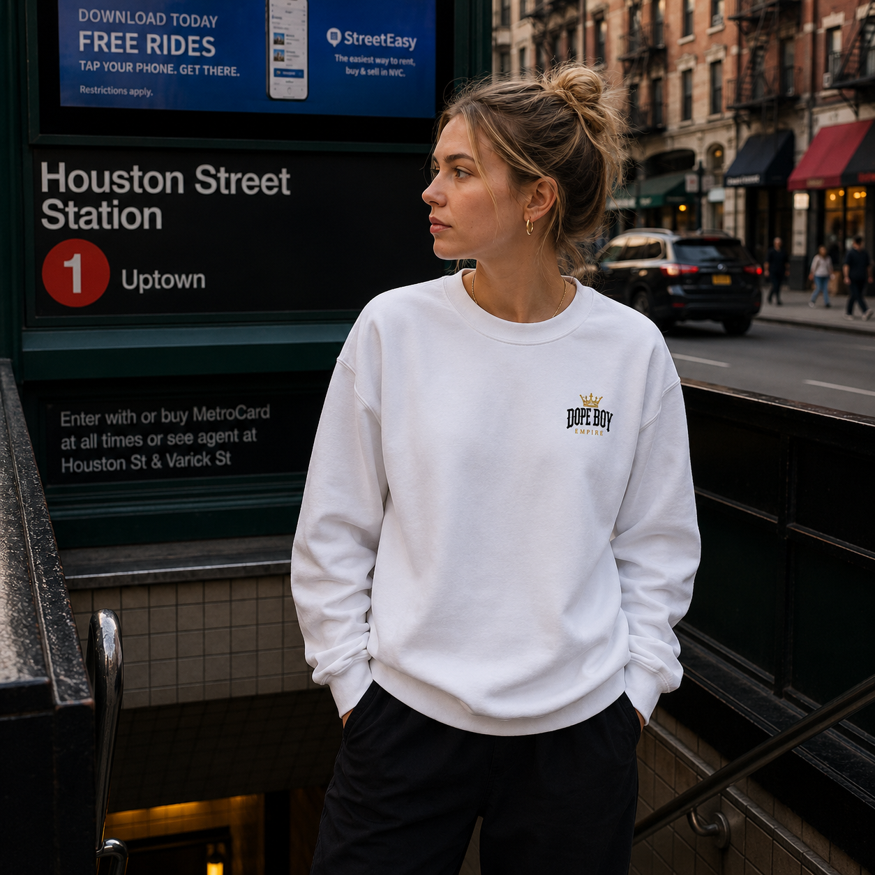 Come Back With A Warrant Crewneck - Back Print