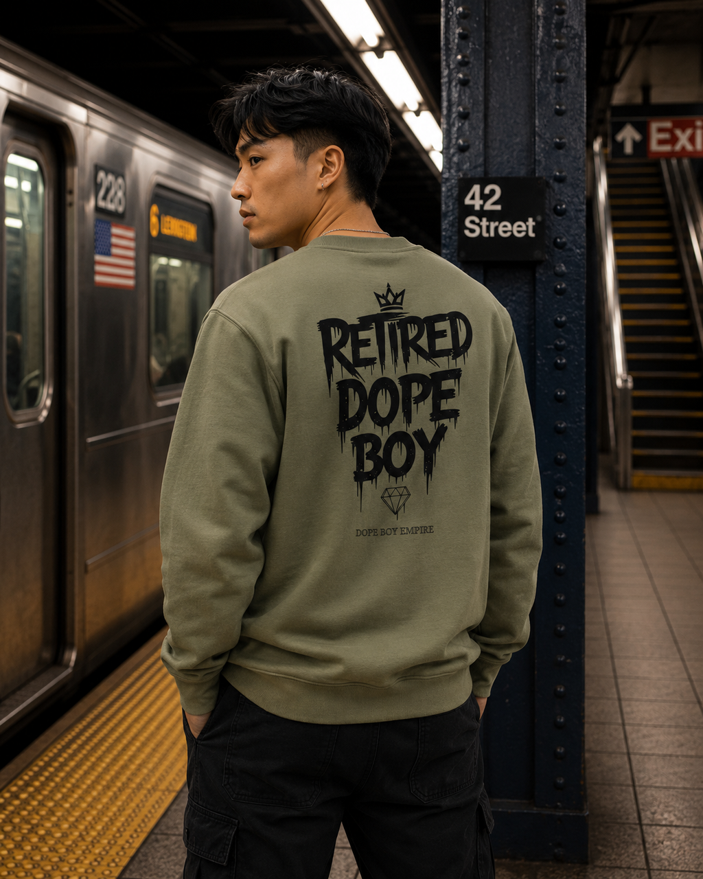 Retired Dope Boy Crewneck - Back Print