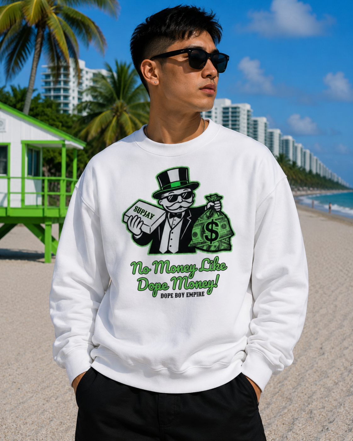 No Money Like Dope Money Crewneck - Front