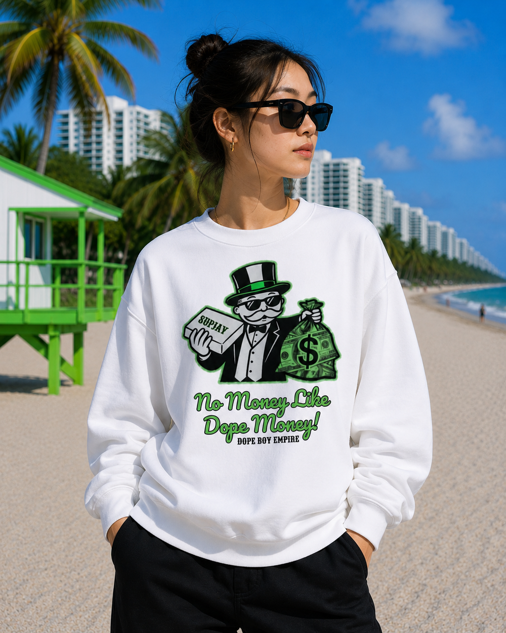 No Money Like Dope Money Crewneck - Front