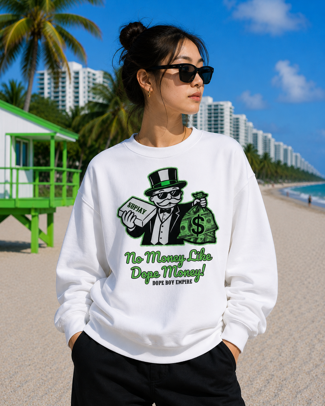 No Money Like Dope Money Crewneck - Front