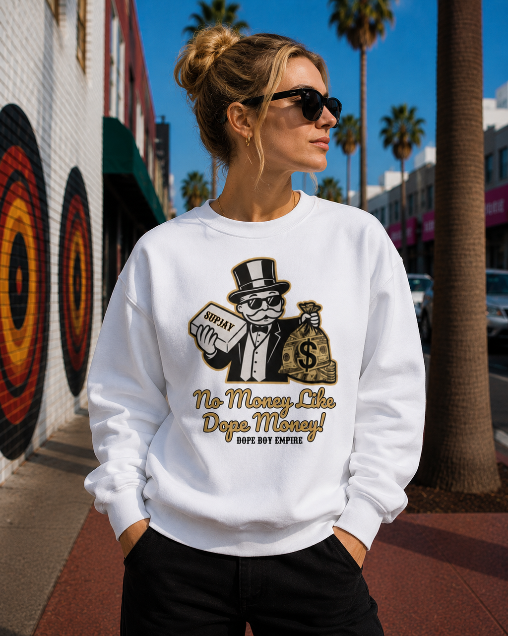 No Money Like Dope Money Crewneck - Front