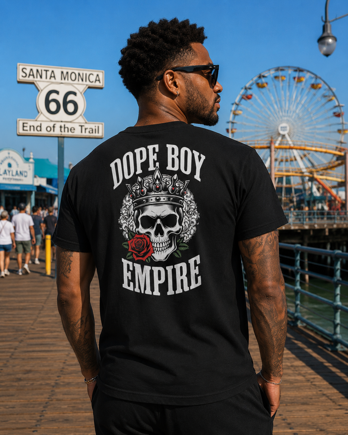 Skull + Rose Tee - Back Print