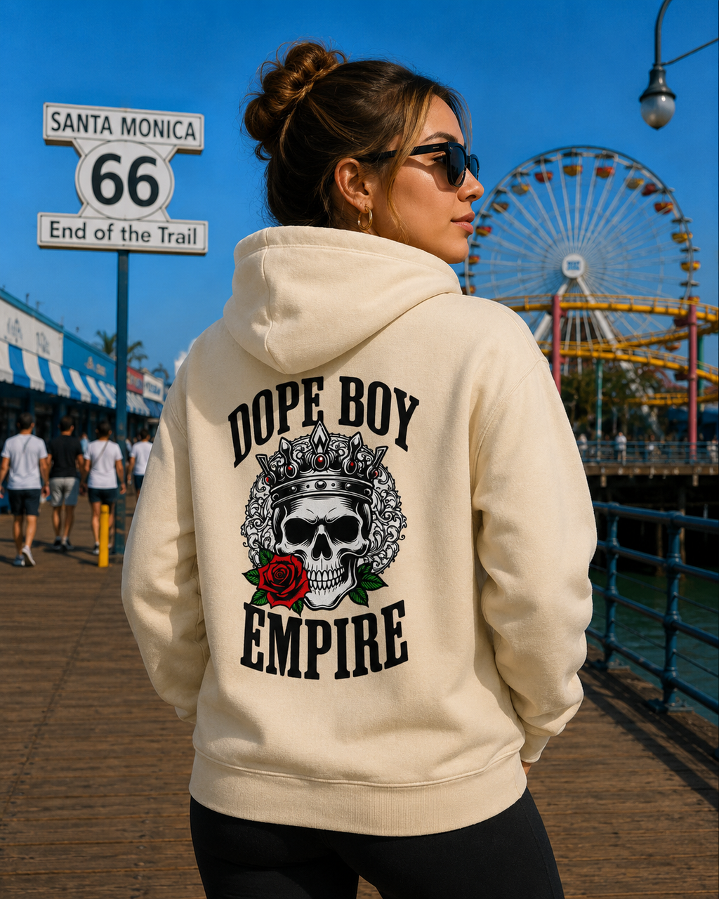 Skull + Rose Hoodie - Back Print