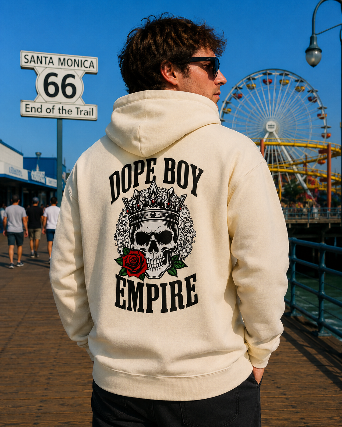 Skull + Rose Hoodie - Back Print
