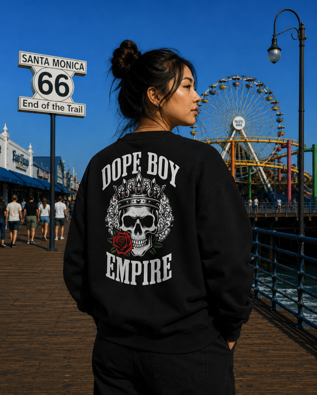 Skull + Rose Crewneck - Back Print