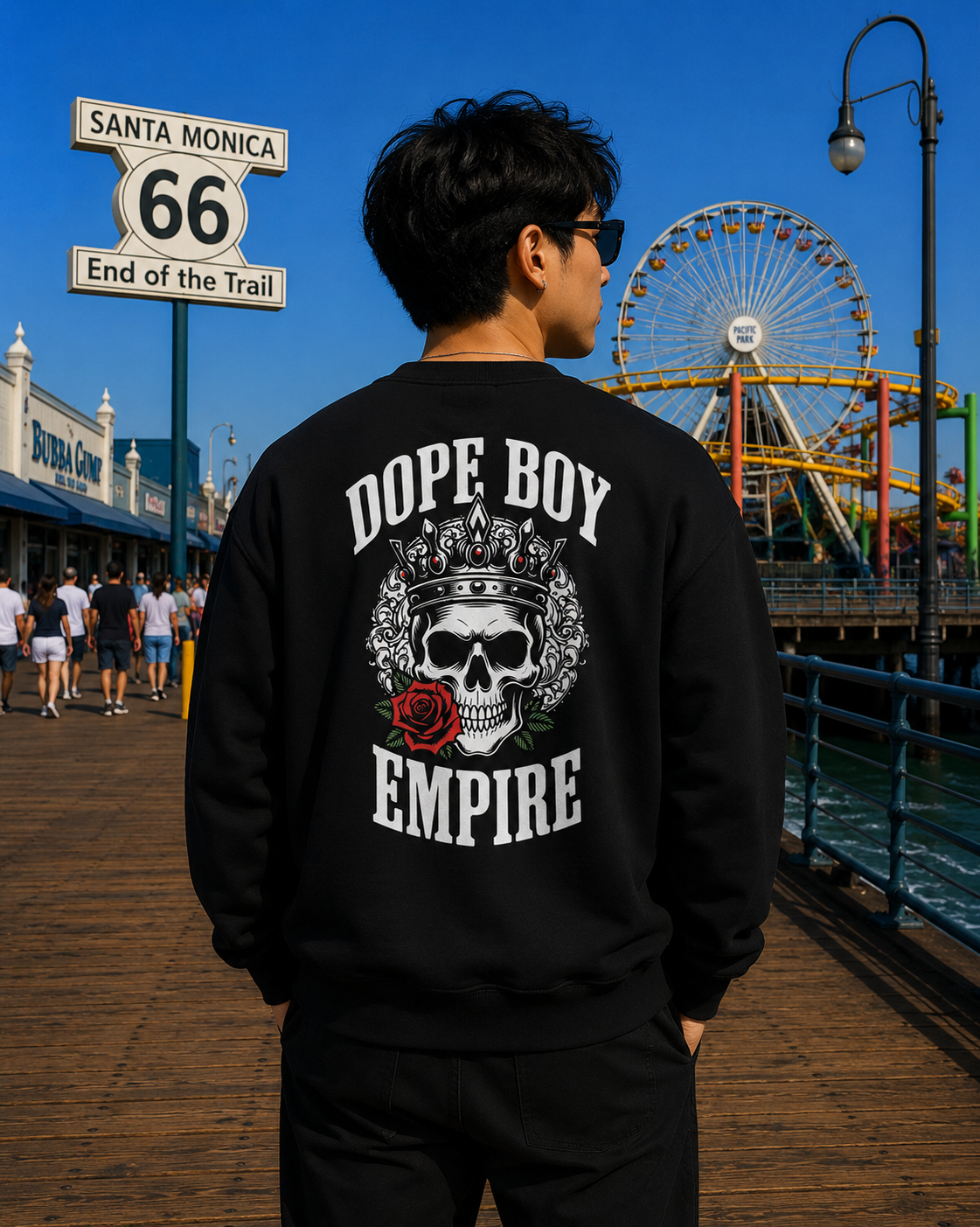 Skull + Rose Crewneck - Back Print