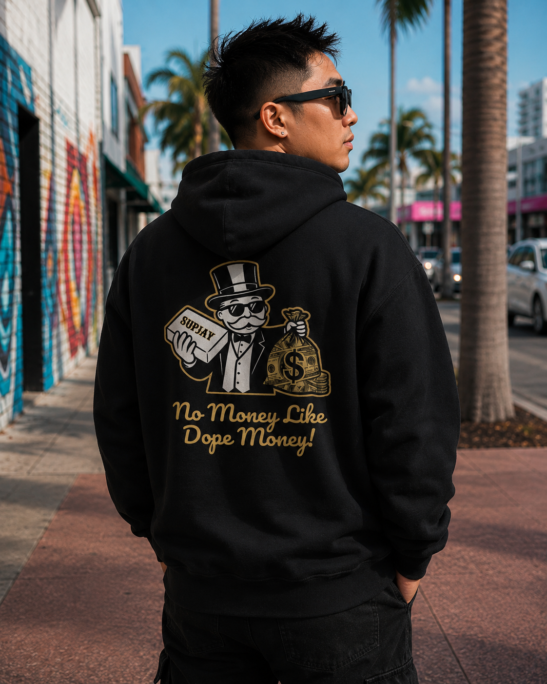No Money Like Dope Money Hoodie - Back Print