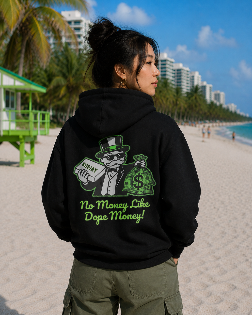 No Money Like Dope Money Hoodie - Back Print