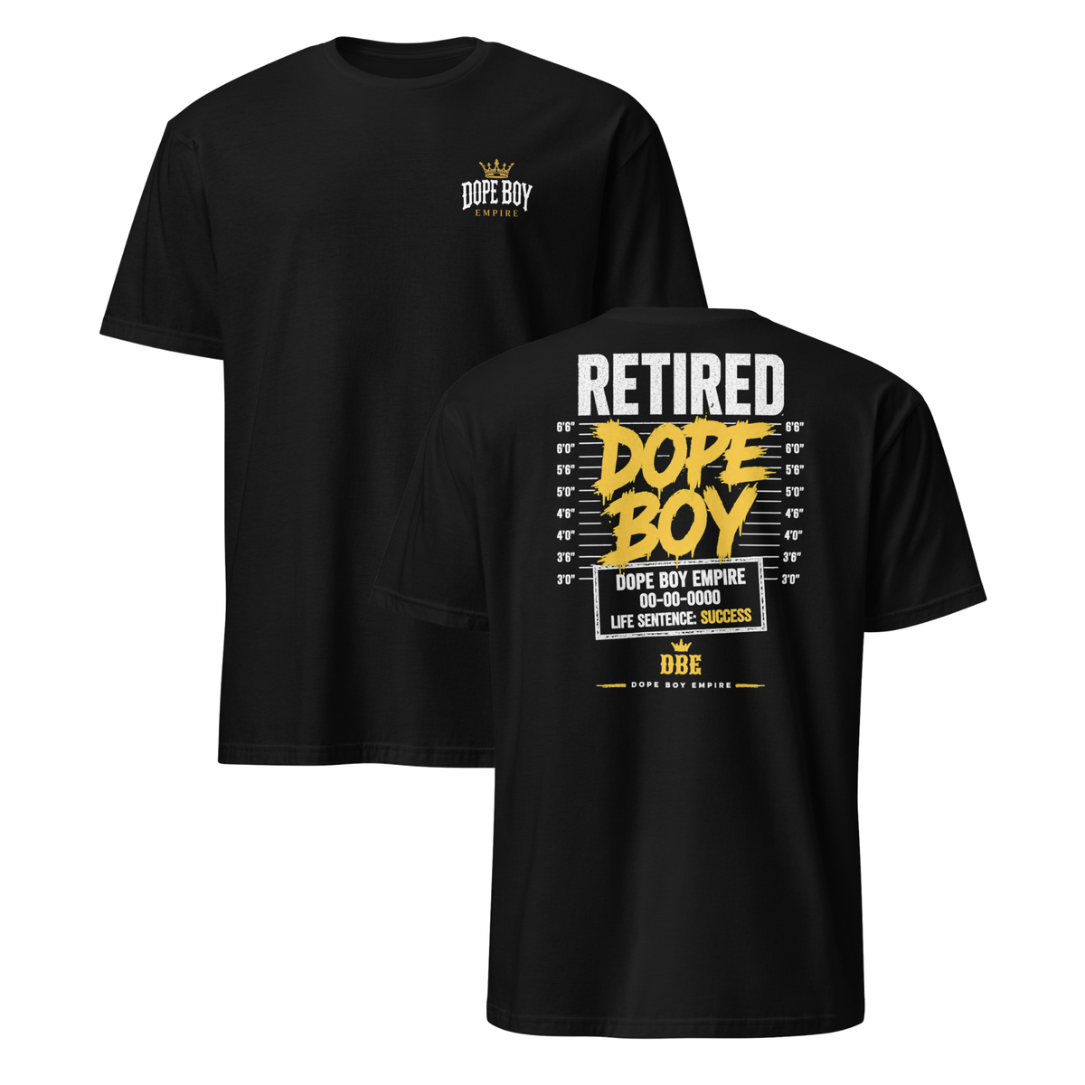Retired Dope Boy Mugshot Tee - Back Print