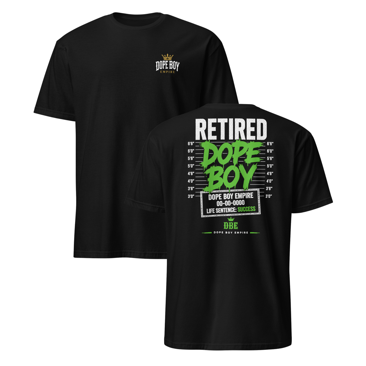 Retired Dope Boy Mugshot Tee - Back Print