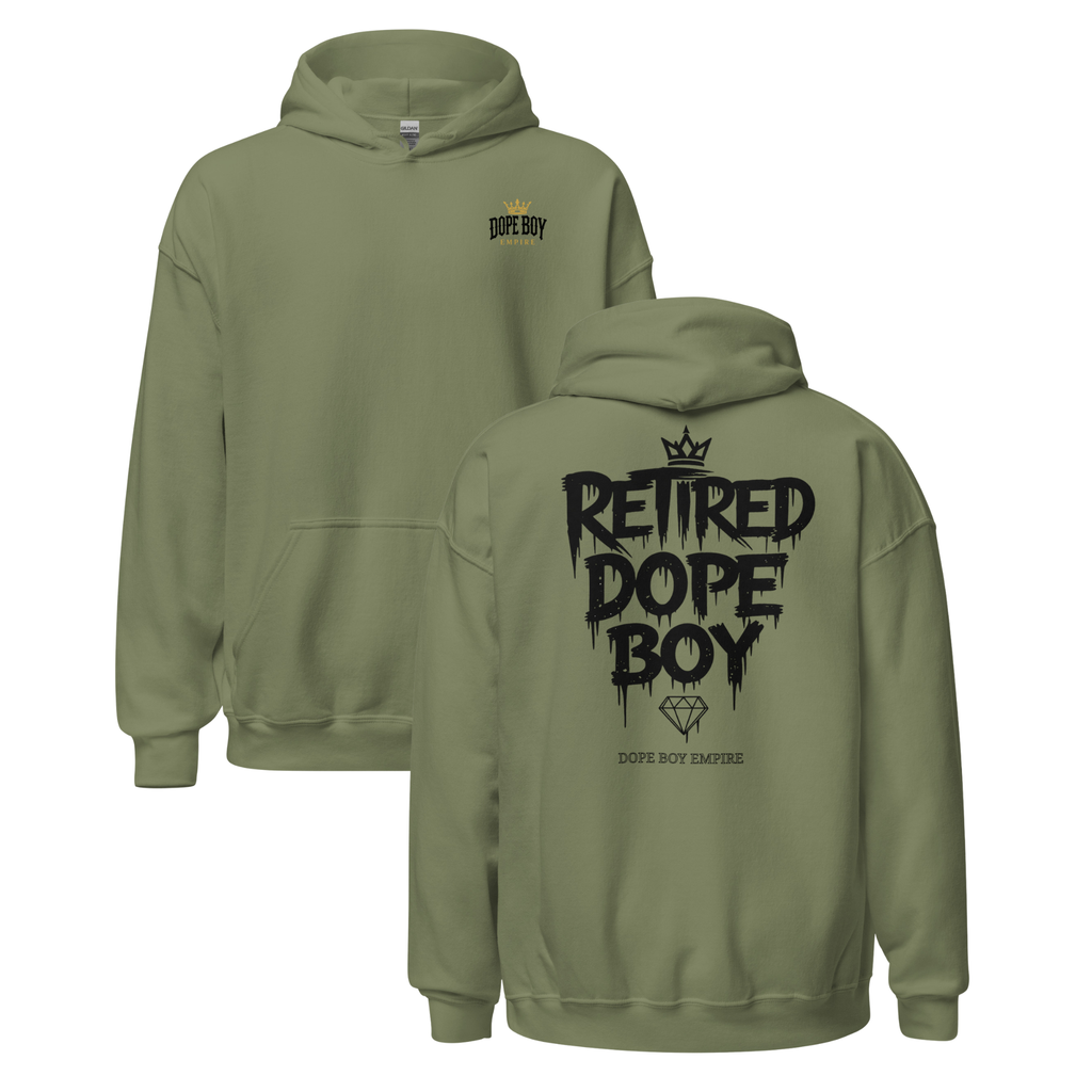 Retired Dope Boy Hoodie - Back Print