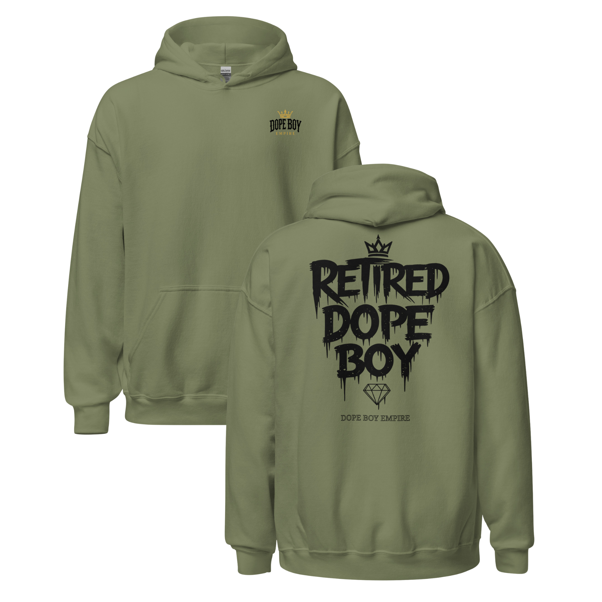 Retired Dope Boy Hoodie - Back Print